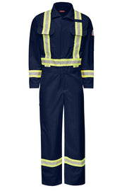 Bulwark® Men's Midweight FR Premium Coverall with Reflective Trim / CLBCNV