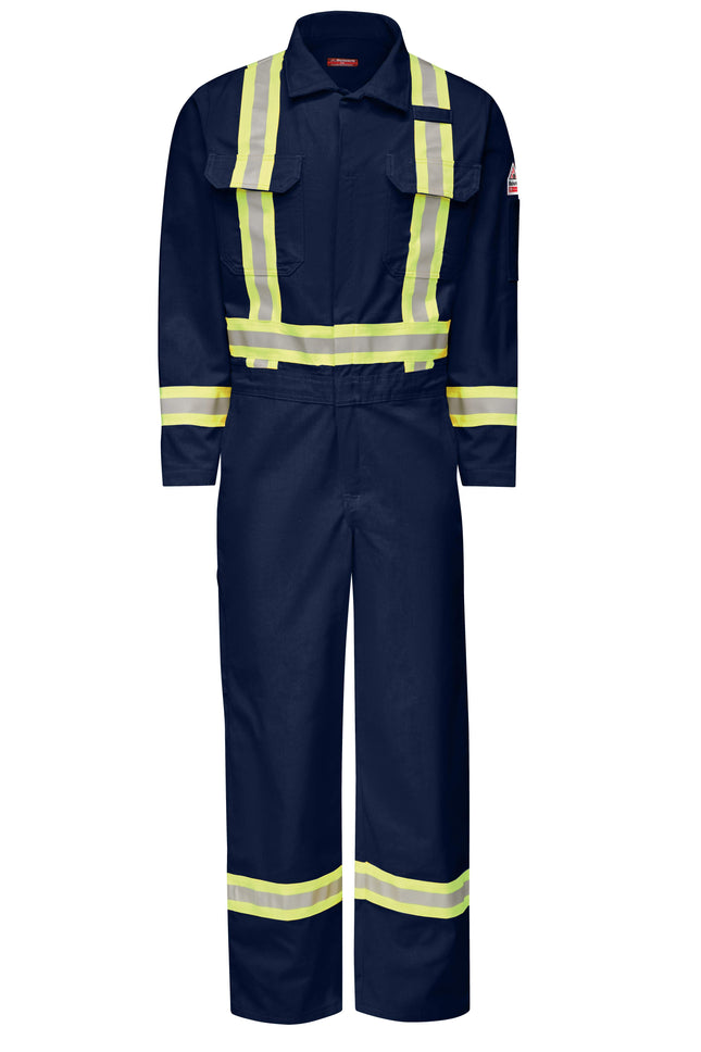 Bulwark® Men's Midweight FR Premium Coverall with Reflective Trim / CLBCNV