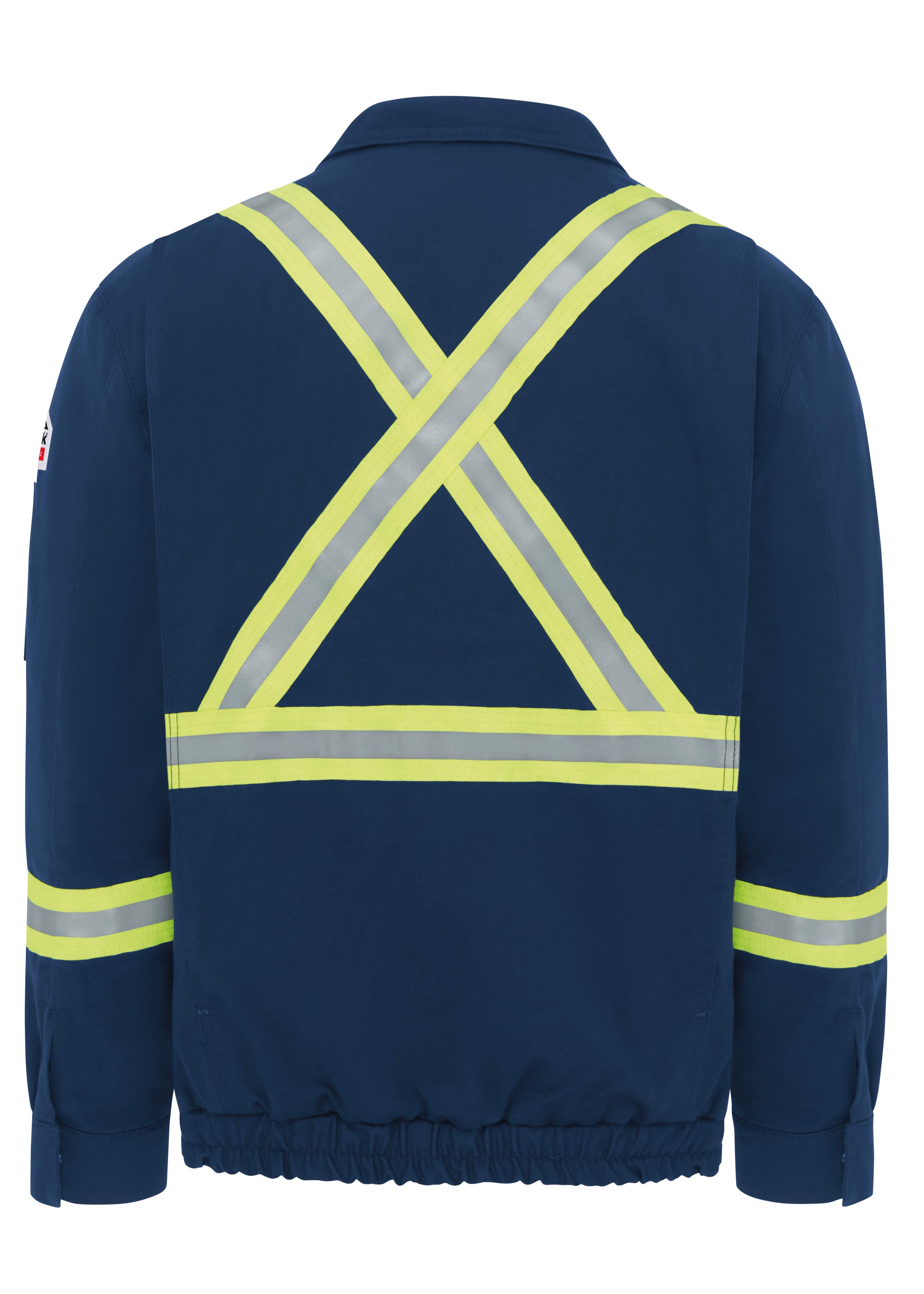 Bulwark® Men's Lined Bomber Jacket with Reflective Trim / JLJTNV