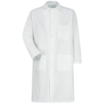 Red Kap® Gripper-Front Butcher Frock with Exterior Pocket / 4016WH