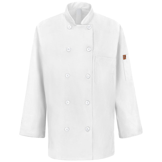 Red Kap® Women's Chef Coat with OilBlok + MIMIX® / 041XWH