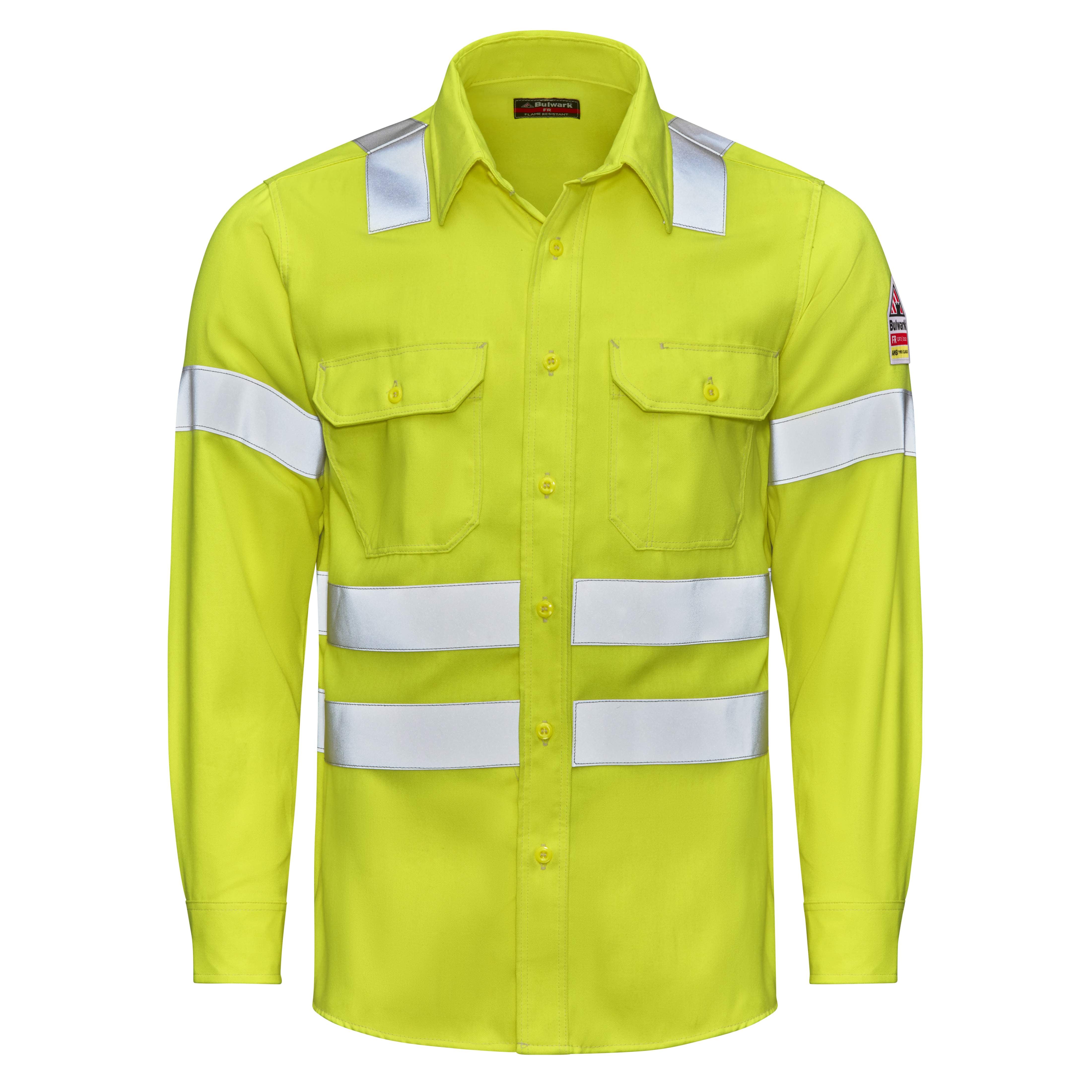 Bulwark® Men's Hi-Visibility Work Shirt / S1W2HV