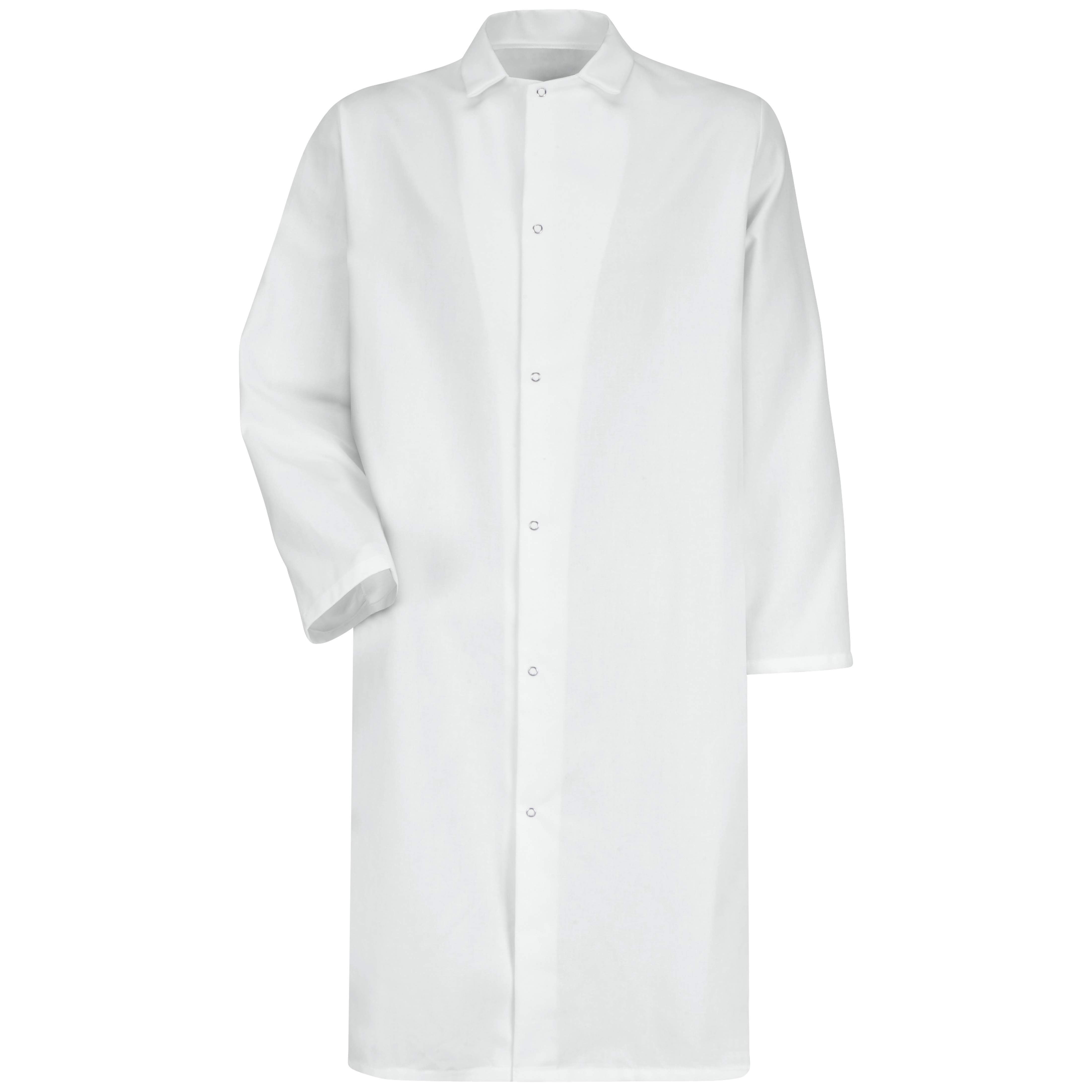 Red Kap® Gripper-Front Butcher Frock without Pockets / 4006WH