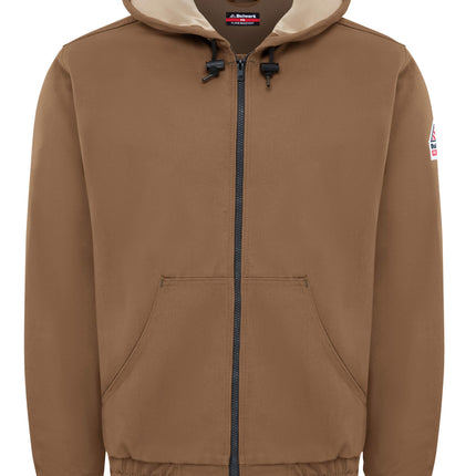 Bulwark® Men's Heavyweight FR Brown Duck Hooded Jacket / JLH4BD