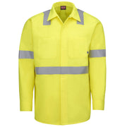 Red Kap® Long Sleeve Hi-Visibility Ripstop Work Shirt with MIMIX® + OilBlok, Type R Class 2 / SX14HV