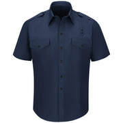 Workrite® Fire Service Men's Non-FR 100% Cotton Short Sleeve Fire Chief Shirt / FCS2NV