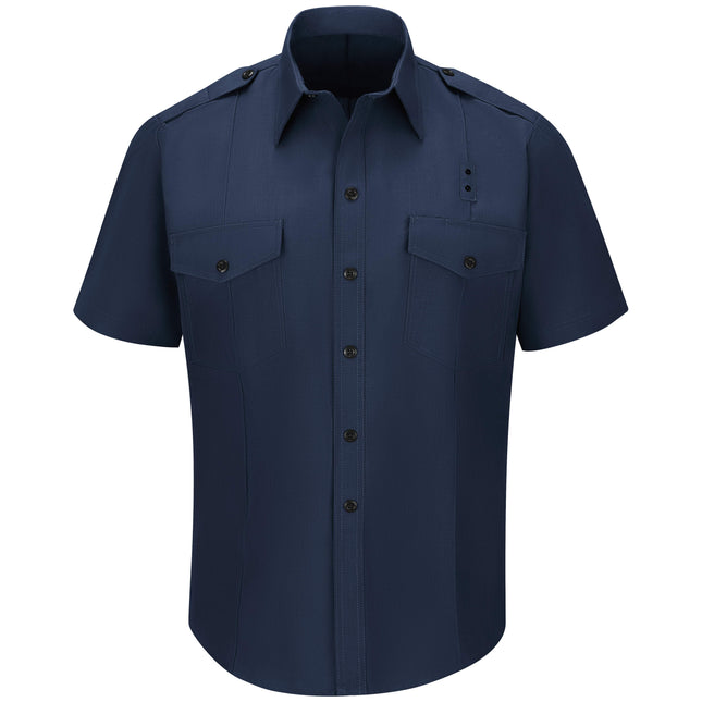 Workrite® Fire Service Men's Non-FR 100% Cotton Short Sleeve Fire Chief Shirt / FCS2NV