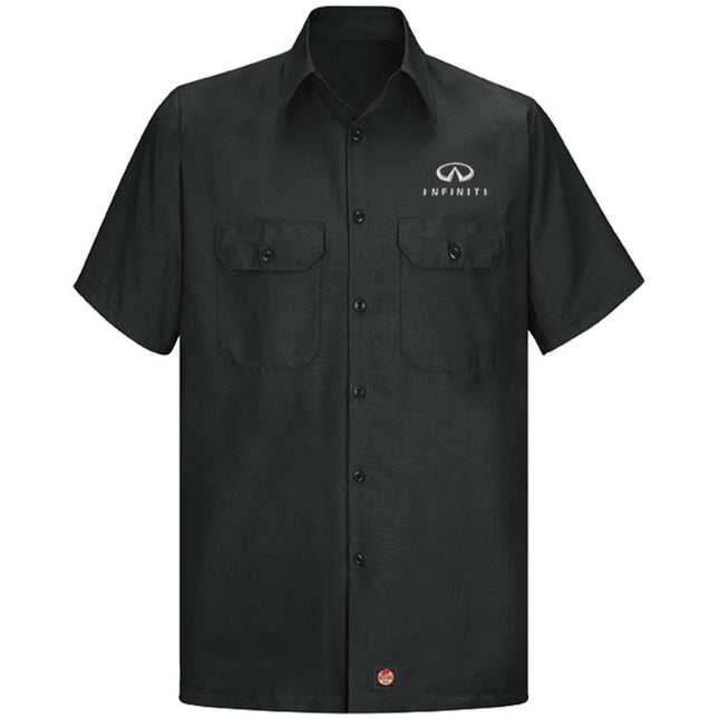 Red Kap® Men's Short Sleeve Solid Rip Stop Shirt / 9875BK