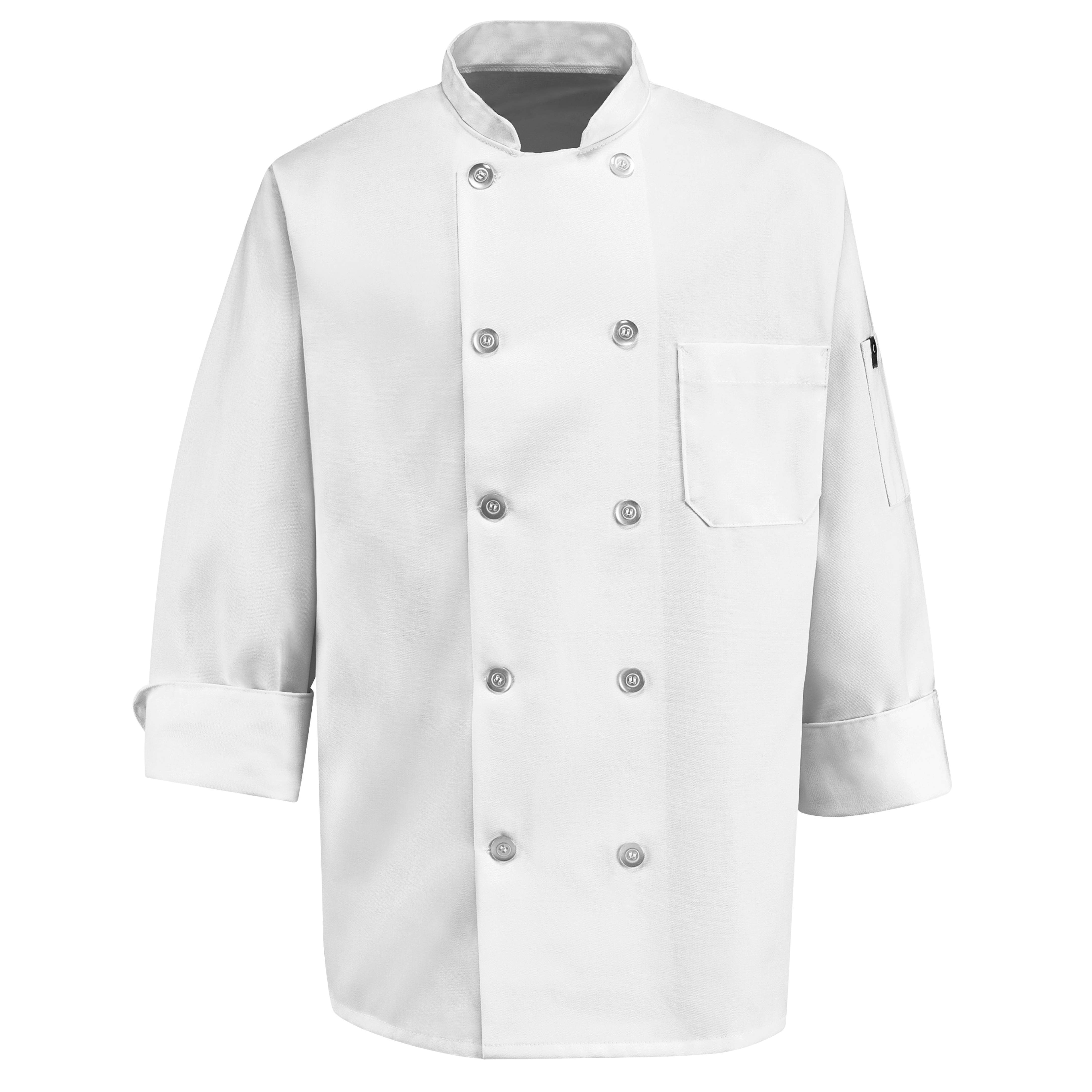 Red Kap® Ten Pearl Button Chef Coat / 0423WH