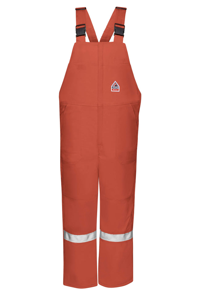 Bulwark® Men's Midweight Excel FR® ComforTouch® Deluxe Insulated Bib Overall with Reflective Trim / BLCSOR