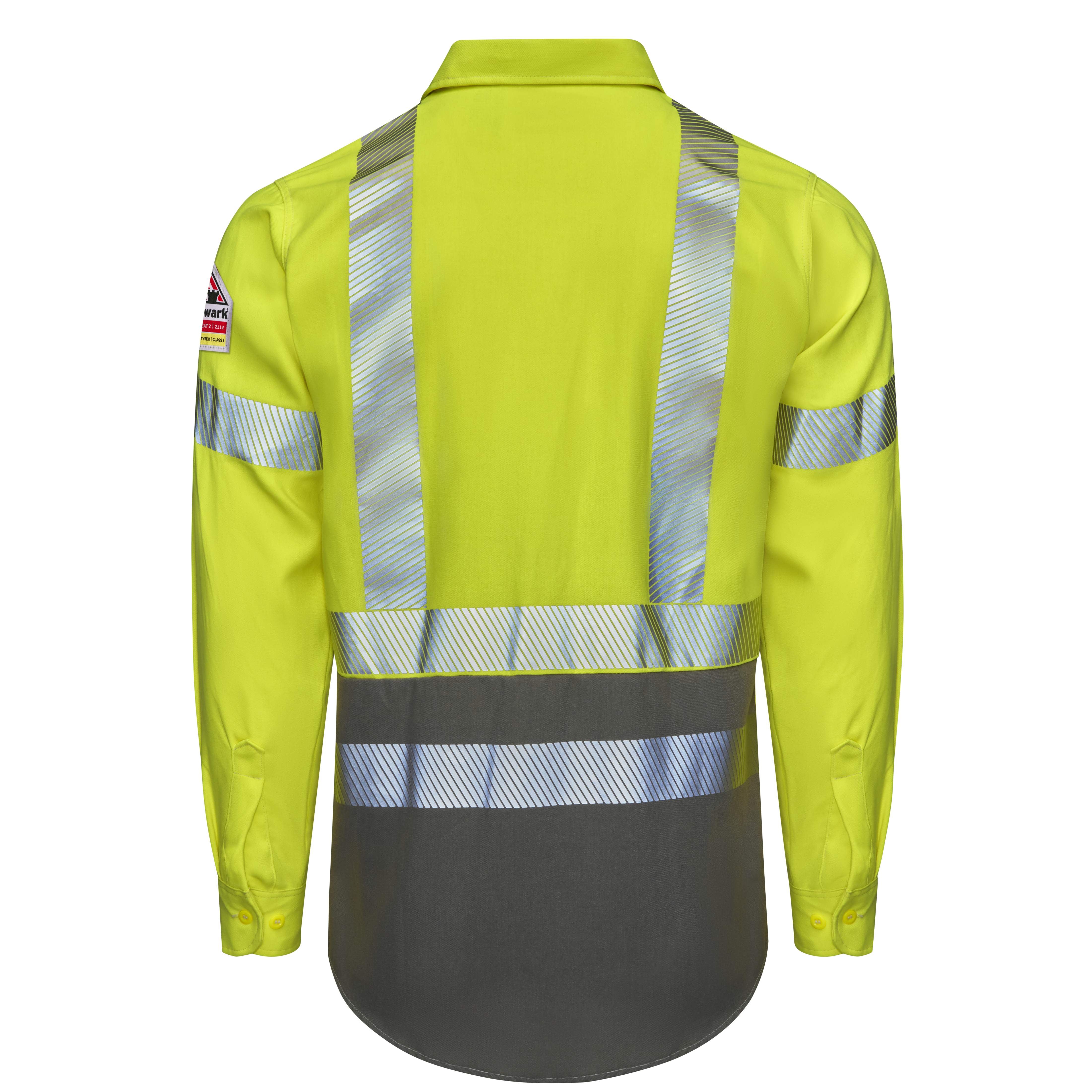 Bulwark® Men's Hi-Visibility Color Block Uniform Shirt / S1B2HG