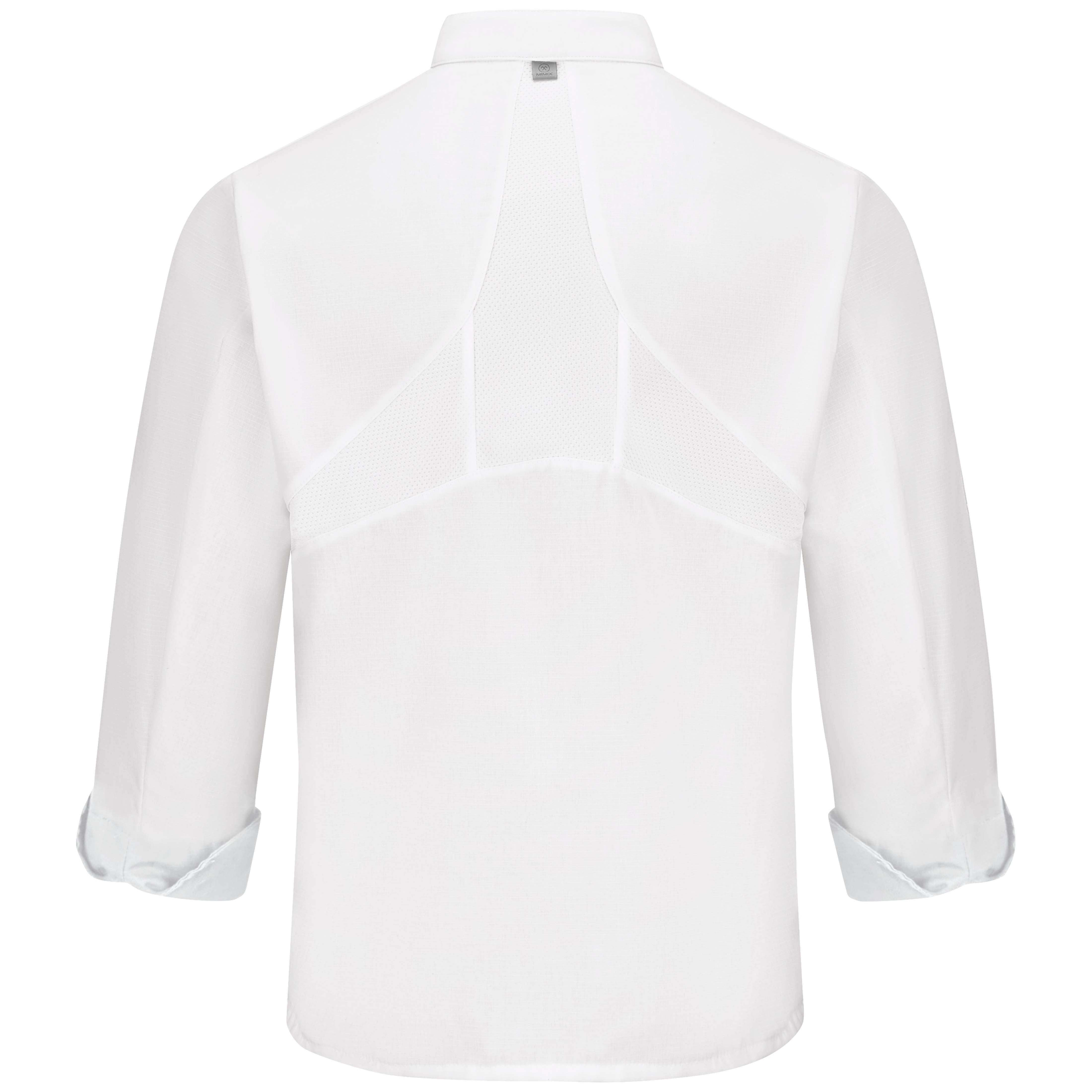 Red Kap® Men's Ten Knot Button Chef Coat with OilBlok + MIMIX® / 044XWH
