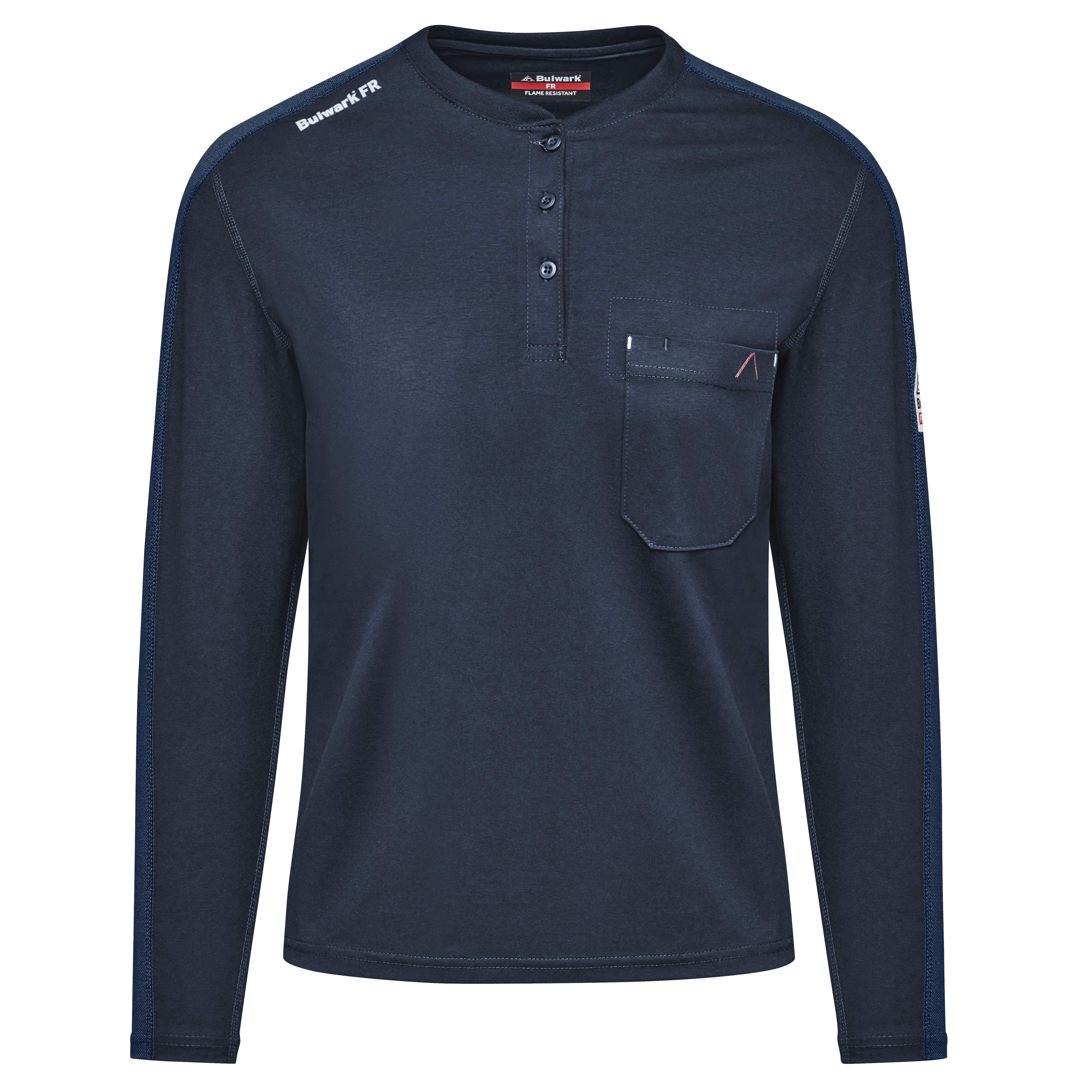 Bulwark® Women's Flex Knit Henley / STL3NV