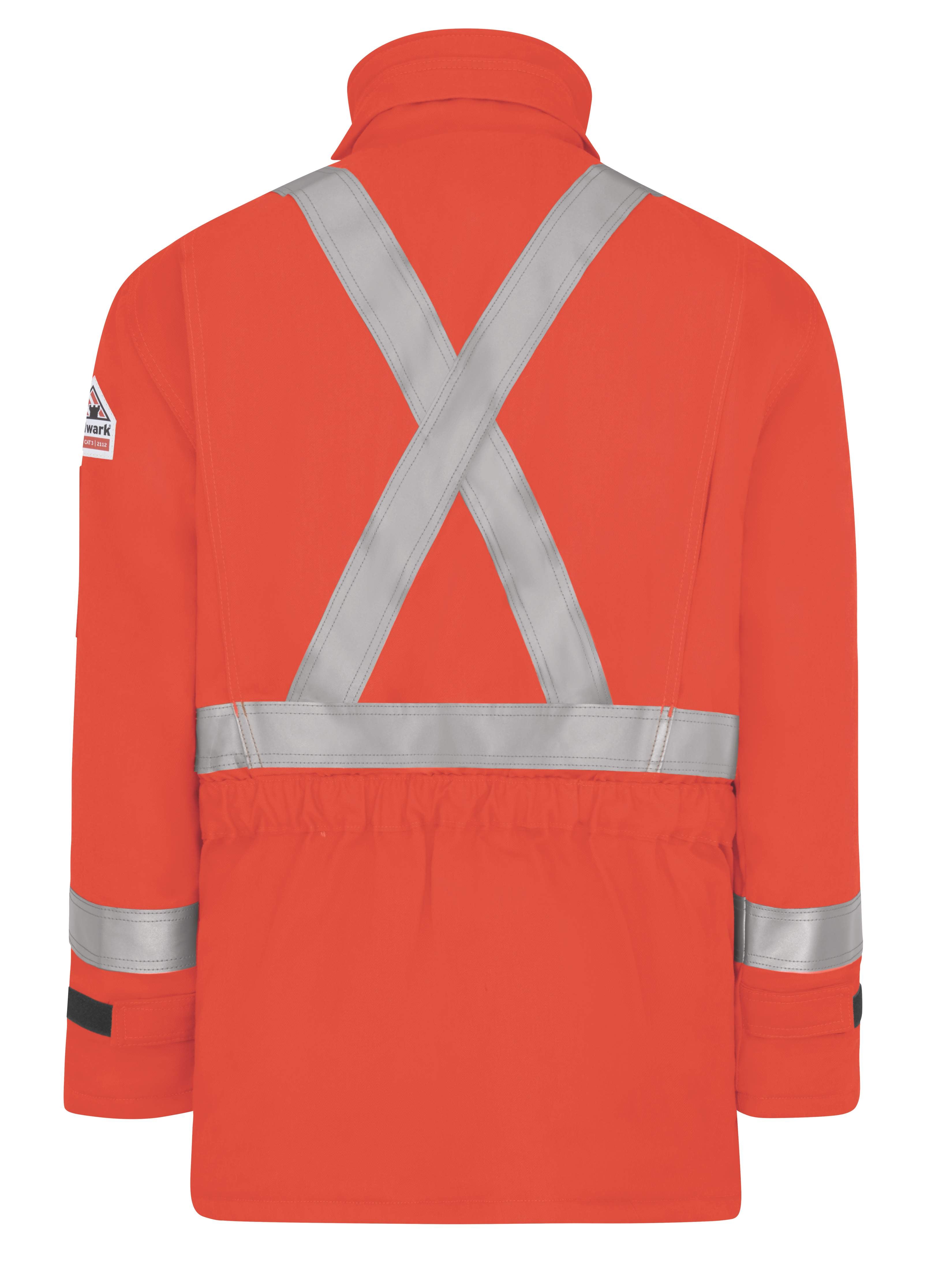 Bulwark® Men's Heavyweight FR Insulated Deluxe Parka with CSA Compliant Reflective Trim / JLPSOR