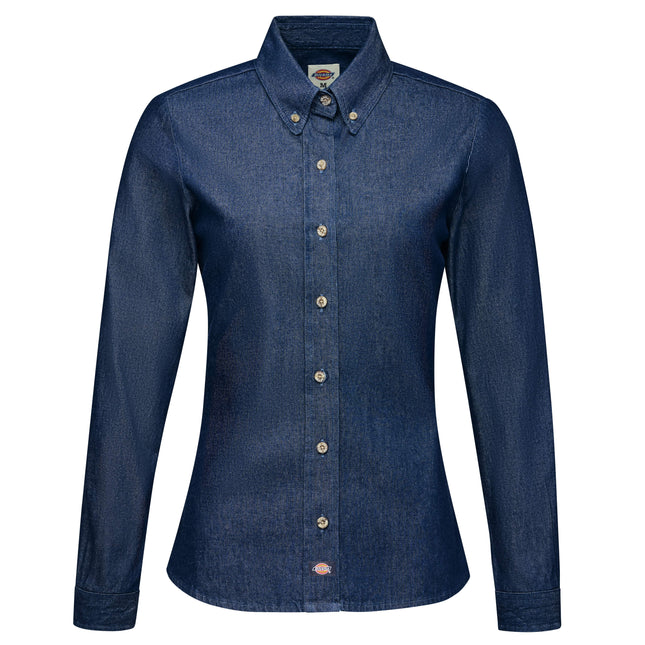 Dickies® Women's Denim Long Sleeve Work Shirt / FL30RB