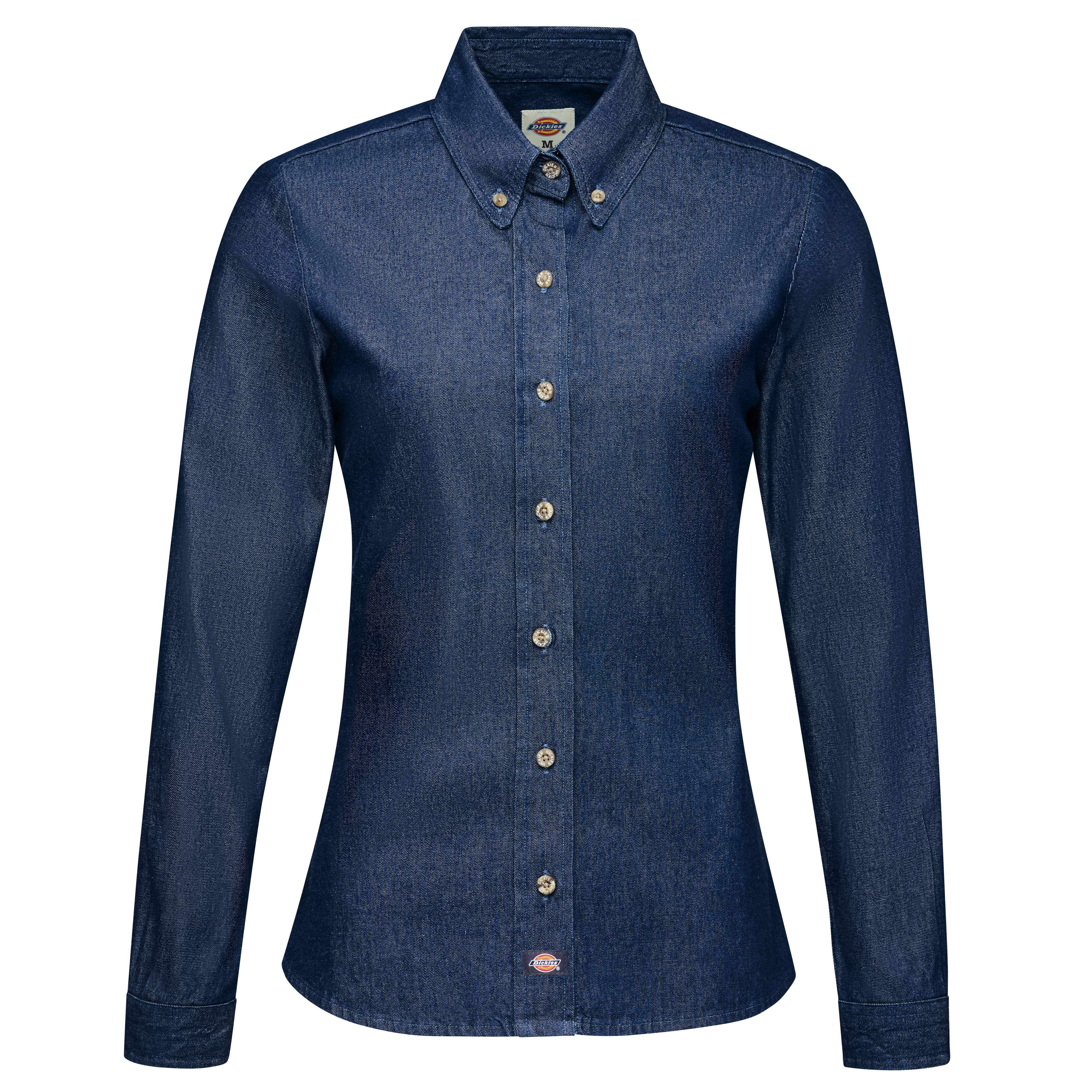 Dickies® Women's Denim Long Sleeve Work Shirt / FL30RB