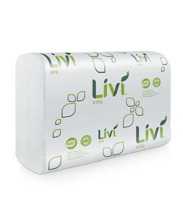 Solaris Livi VPG Multifold Towel White 1-Ply 9.1"X9.5" 250 Sheets 16 / 250 cs